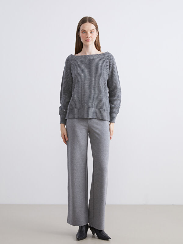 LCW Vision Elastic Waist Wide Leg Women's Trousers