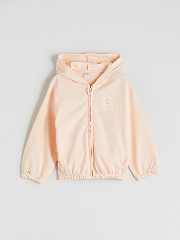 LCW Kids Kapüşonlu Kız Çocuk Fermuarlı Sweatshirt