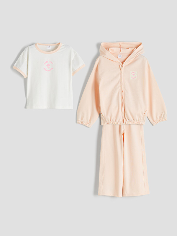 LCW Kids Basic Kız Çocuk 3'lü Eşofman Takım