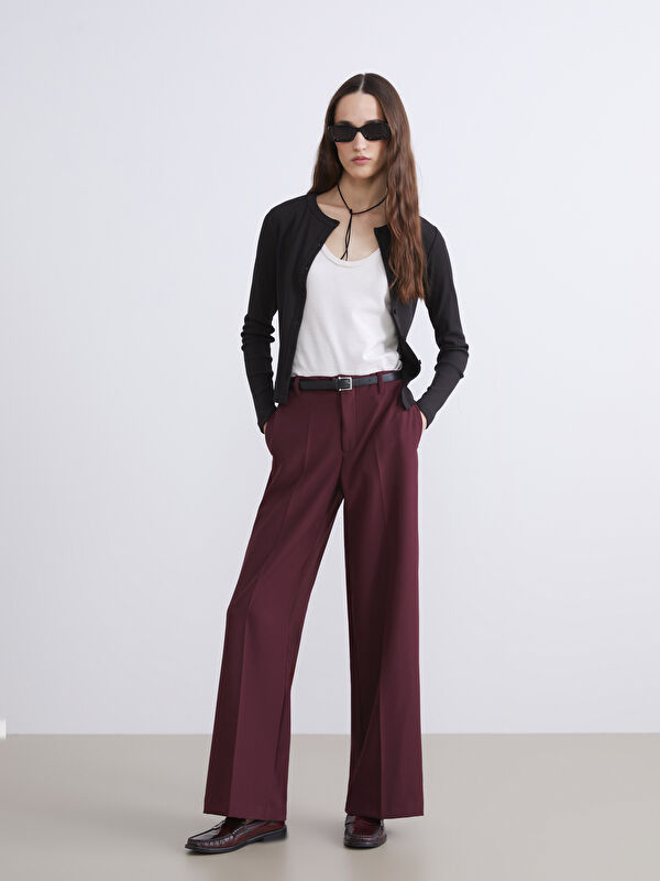 LCW Vision Beli Kemerli Geniş Paça Kadın Pantolon