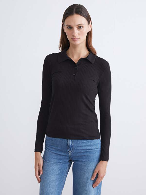 LCW Modest Polo Yaka Kadın Tişört