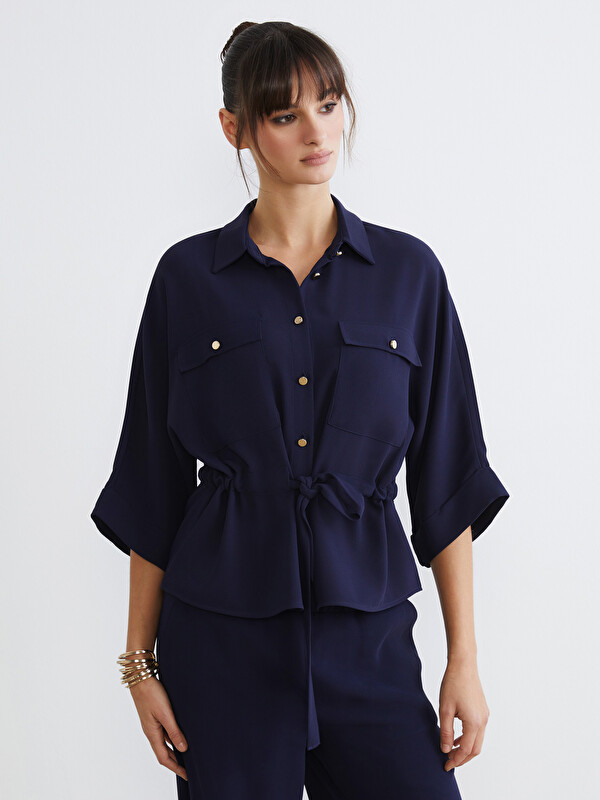 LCW Vision Bağlamalı Oversize Kadın Gömlek