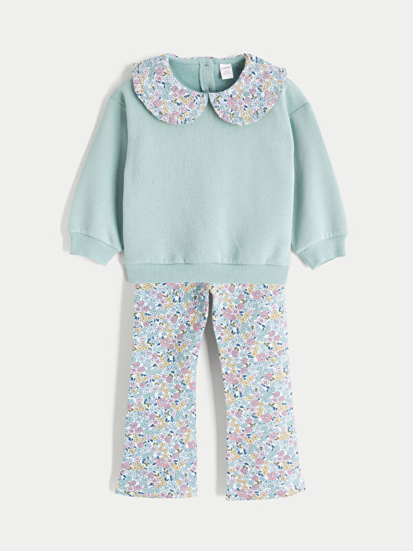LCW Kids Floral Girls' Sweatshirt and Leggings