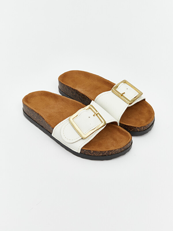 LCW STEPS Faux Leather Women's Slippers