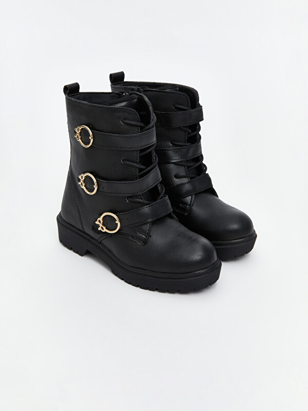 LCW STEPS بوت جلد صناعي للبنات