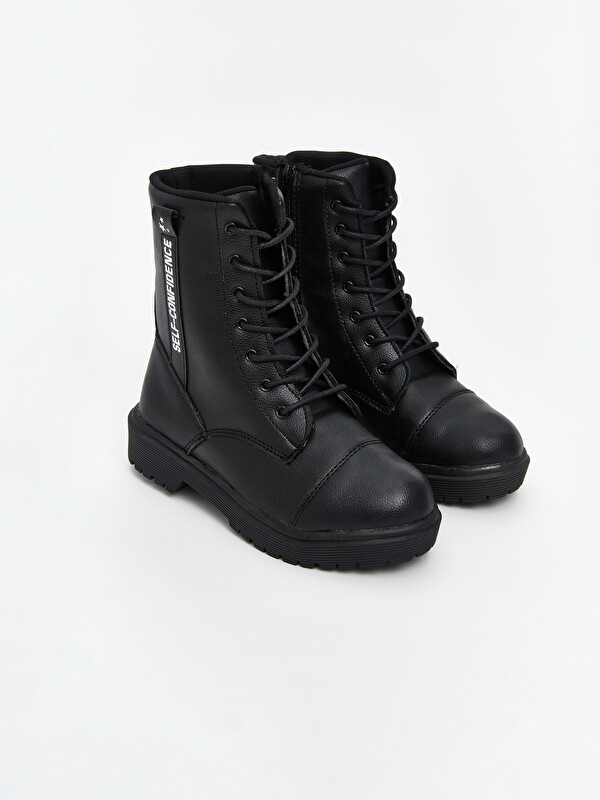 LCW STEPS بوت جلد صناعي للبنات