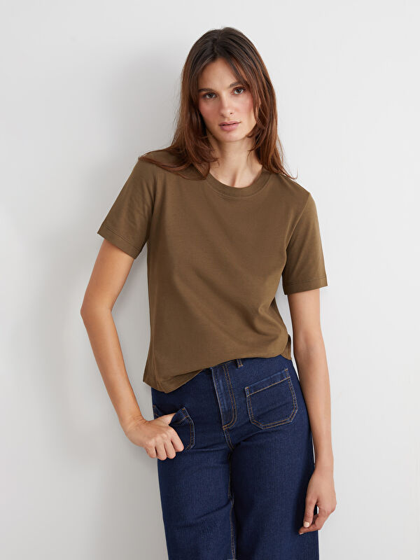 LCW Vision Bisiklet Yaka Kadın Tişört
