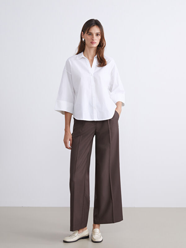 LCW Vision Für Damen Hosen mit Schärpe und Weiten Beinen
