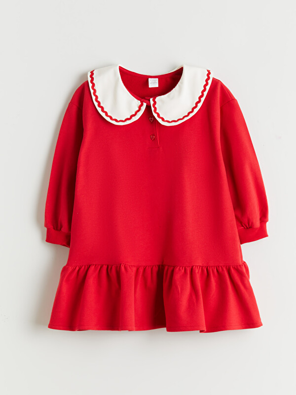 LCW Kids Bebe Yaka Kız Çocuk Elbise