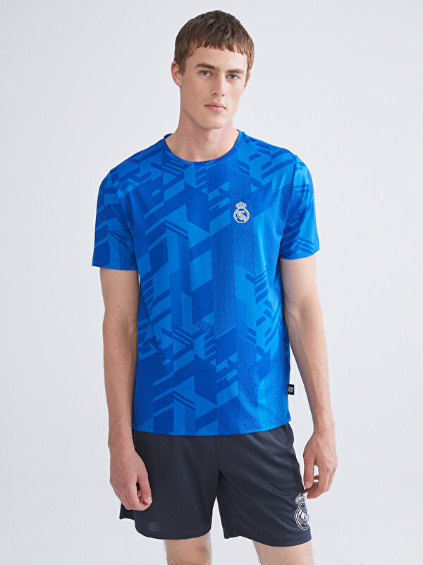 XSIDE ACTIVE Bisiklet Yaka Real Madrid Baskılı Erkek Taraftar Tişört