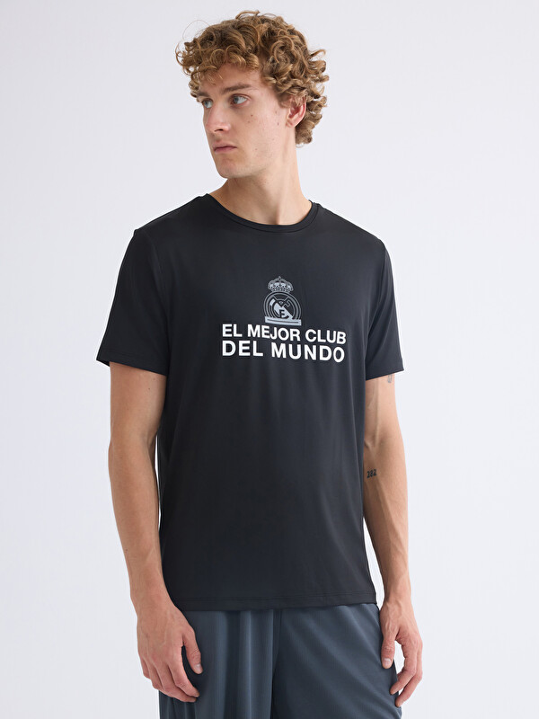 XSIDE ACTIVE Bisiklet Yaka Real Madrid Baskılı Erkek Taraftar Tişört