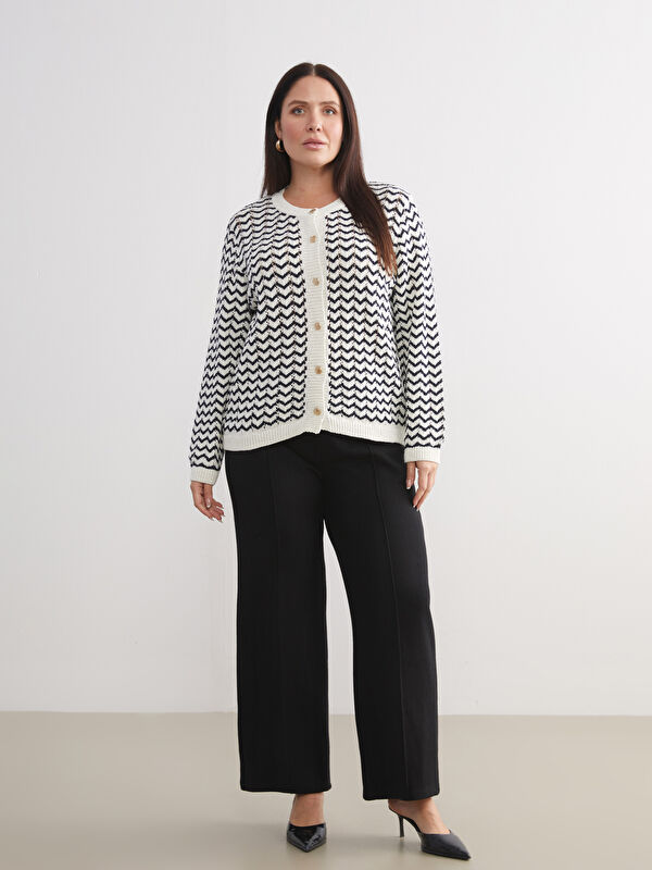 LCW Modest Beli Lastikli Geniş Paça Kadın Pantolon