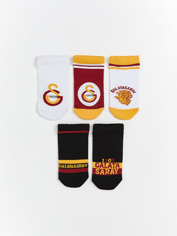 LCW Kids Galatasaray Desenli Erkek Çocuk Patik Çorap 5'li