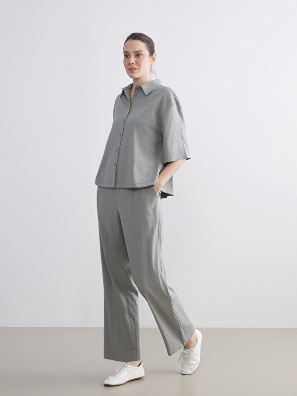 LCWAIKIKI Classic Elastic Waist Wide Leg Women's Trousers