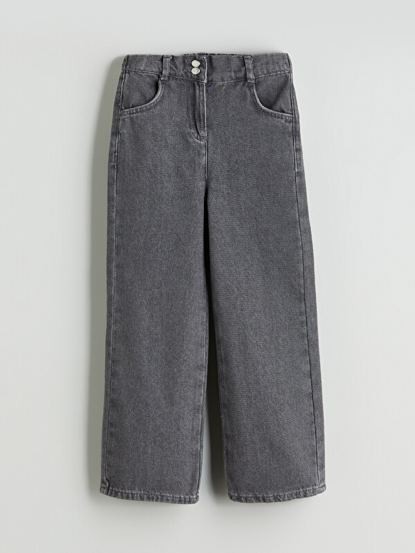 LCW Kids Beli Ayarlanabilir Lastikli Kız Çocuk Jean Pantolon