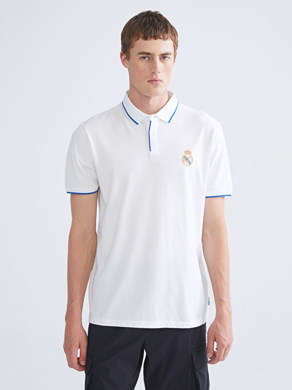 XSIDE ACTIVE Polo Yaka Real Madrid Baskılı Erkek Taraftar Tişört