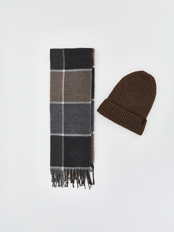 LCW ACCESSORIES Erkek Triko Bere ve Atkı