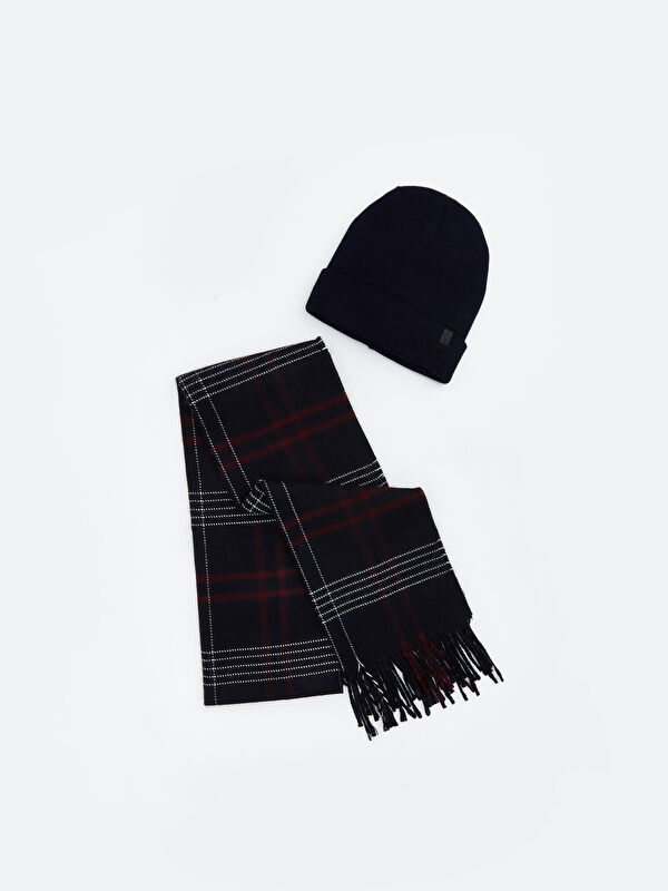LCW ACCESSORIES Desenli Erkek Atkı ve Bere