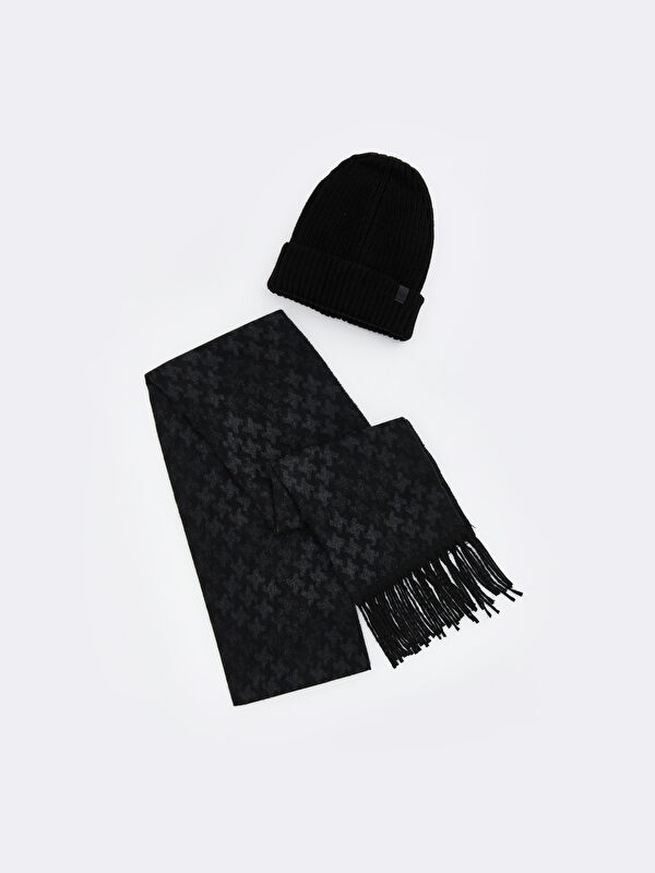 LCW ACCESSORIES Püsküllü Erkek Atkı ve Bere