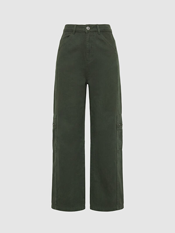 LCW Kids Basic Elastic Waist Girl Cargo Pants