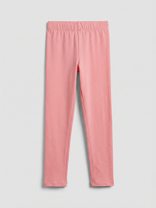 LCW ECO Girls' Long Leggings with Elastic Waistband
