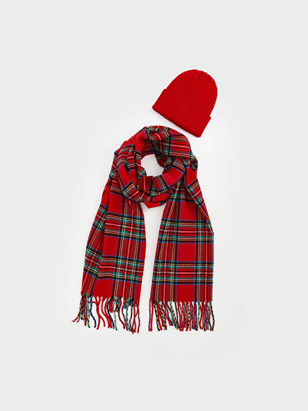 LCW ACCESSORIES Новогодний женский шарф и шапка