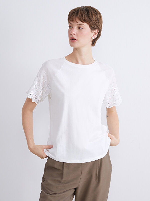 LCW EVERYDAY Blouse Tricot Ajouré Col Rond