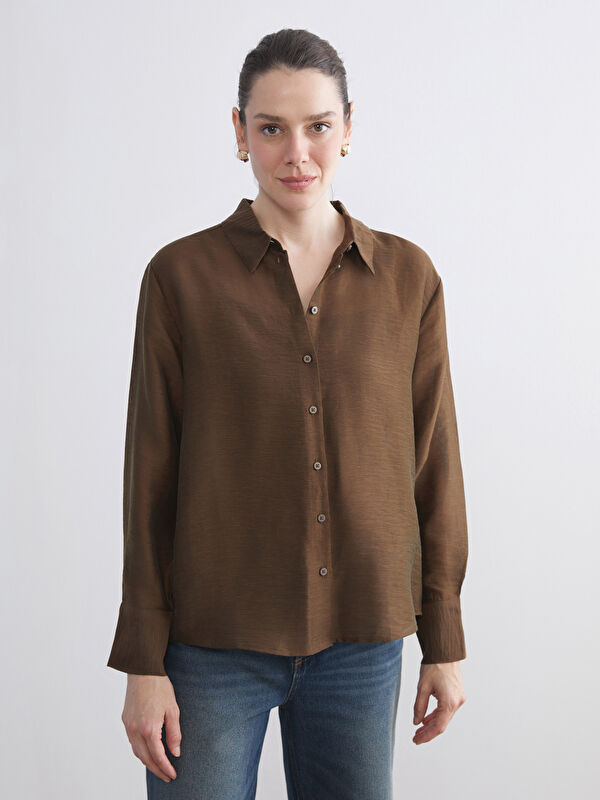 LCWAIKIKI Classic Linen Blend Women's Shirt
