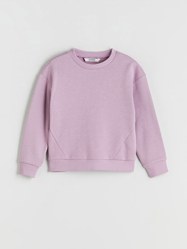 LCW ECO Bisiklet Yaka Kız Çocuk Sweatshirt