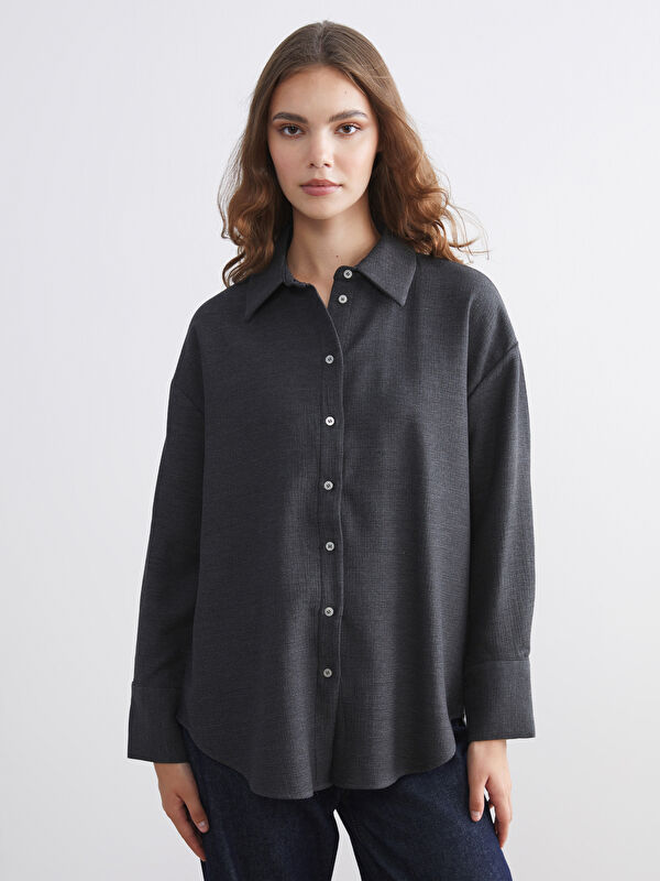 LCW Modest Oversize Kadın Gömlek Tunik