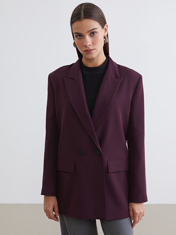 LCW Modest Düğme Detaylı Kadın Blazer Ceket