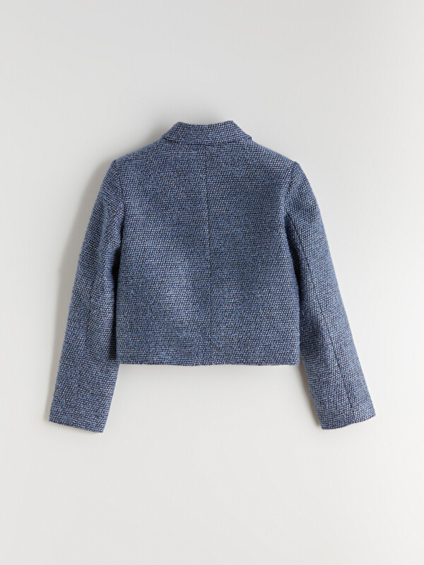 LCW Modest Collared Neck Women's Tweed Jacket - W5JN15Z8-8HA - LC