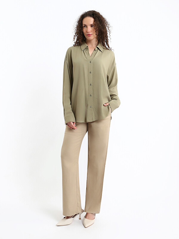 LCW Vision High Waist Slim Fit Women Trousers