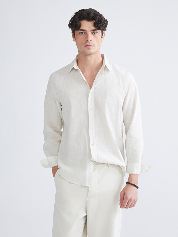XSIDE Regular Fit Uzun Kollu Poplin Erkek Gömlek