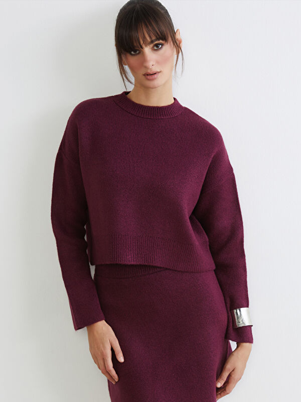 LCW Vision Bisiklet Yaka Oversize Kadın Triko Kazak