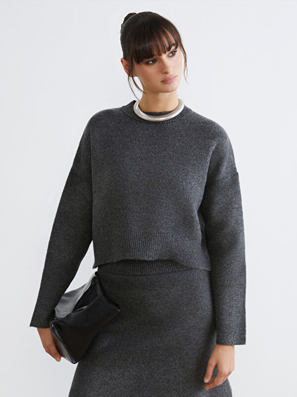 LCW Vision Bisiklet Yaka Oversize Kadın Triko Kazak