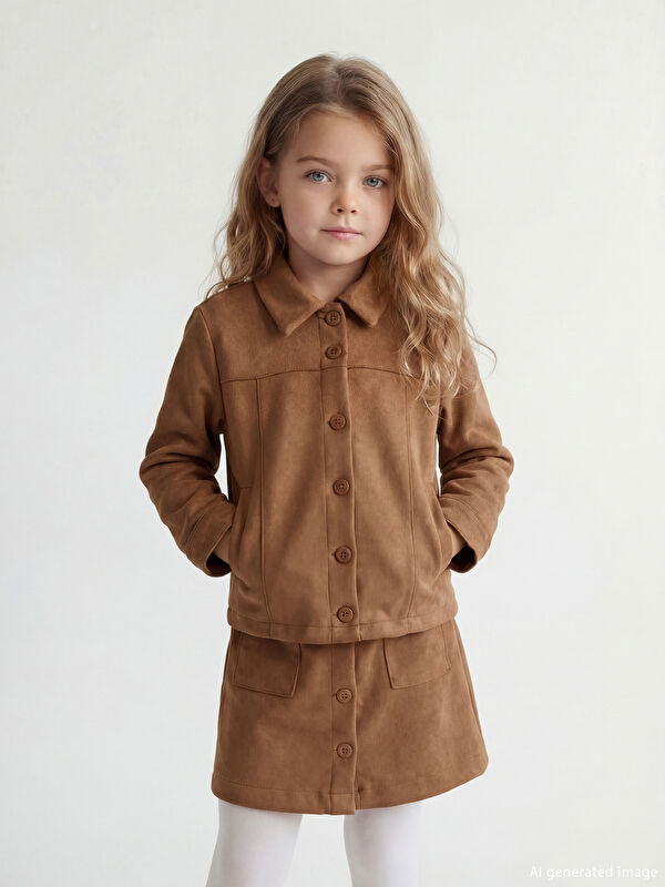 LCW Kids Girls' Faux Suede Jacket