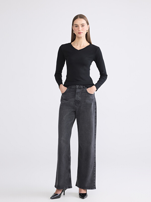 LCW ECO Wideleg Kadın Jean Pantolon