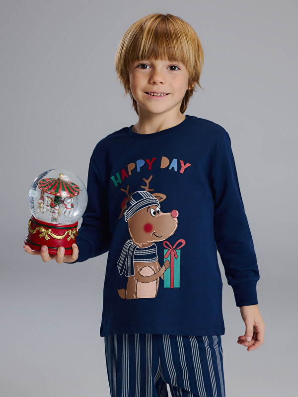 LCW Kids Baskılı Erkek Çocuk Pijama Takımı