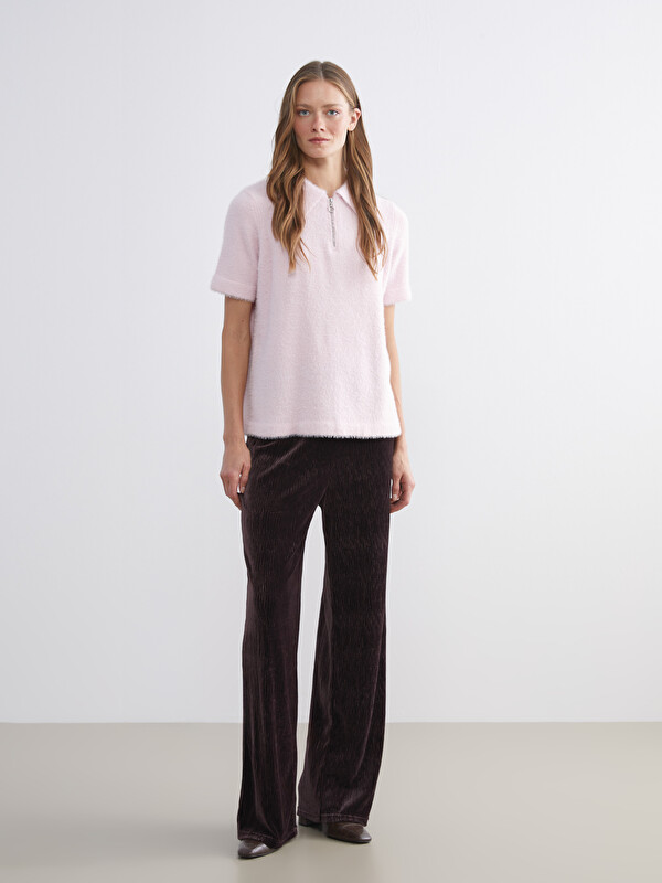 LCW Comfort Pantalone od somota sa elastičnim strukom za žene