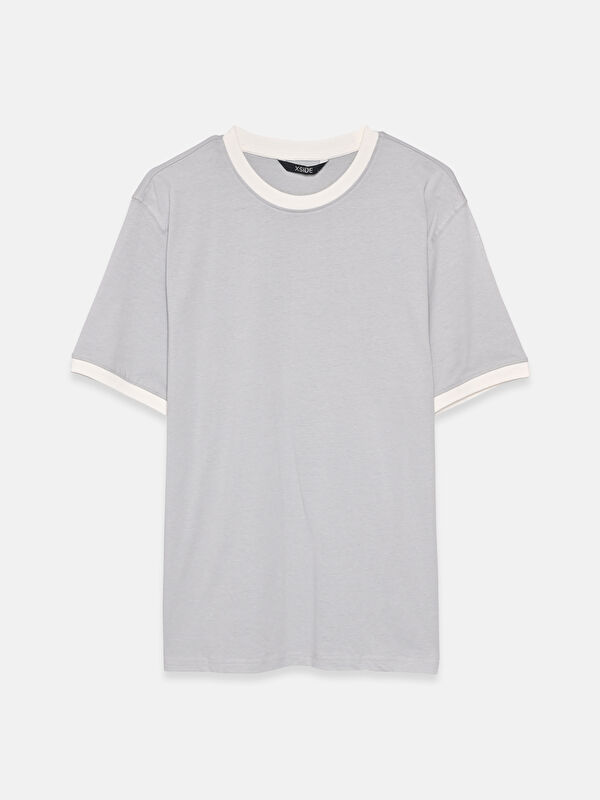 XSIDE Men's T-Shirt with Contrast Detail