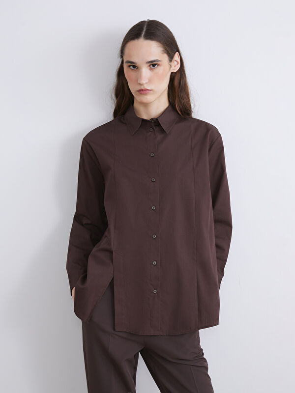 LCW Modest Oversize Poplin Kadın Gömlek Tunik