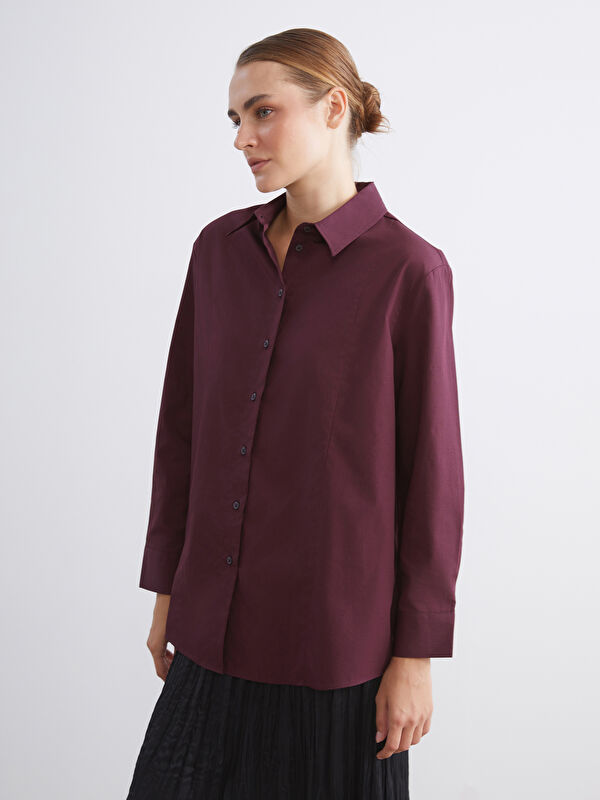LCW Modest Oversize Poplin Kadın Gömlek Tunik