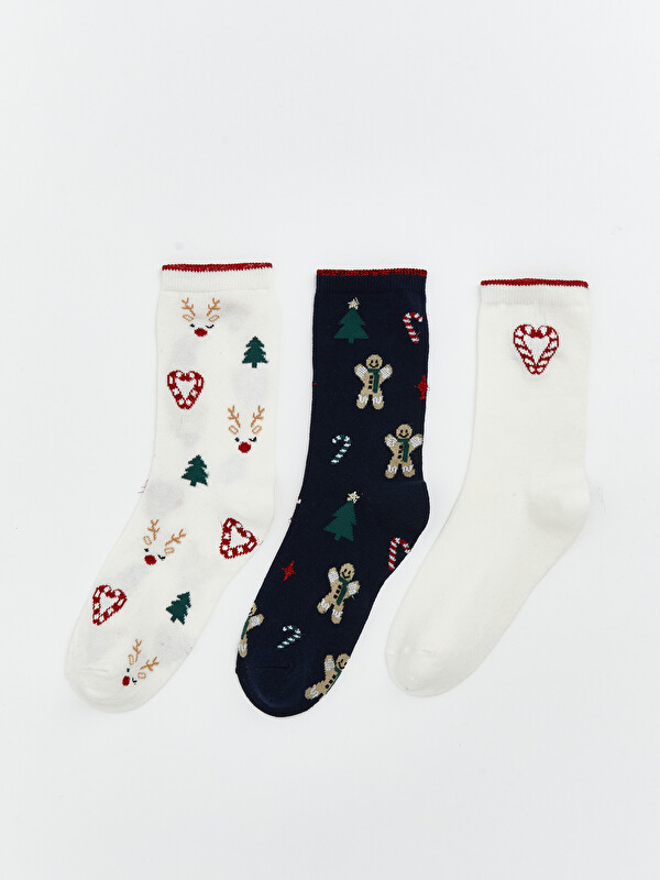 LCW DREAM New Year Themed Women's Ankle Socks 3-Pack