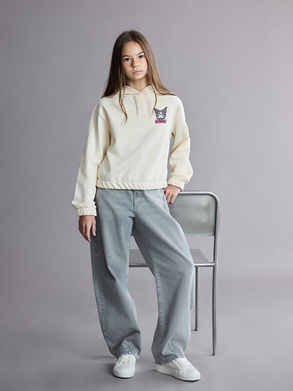 LCW Kids Barrel Fit Kız Çocuk Jean Pantolon