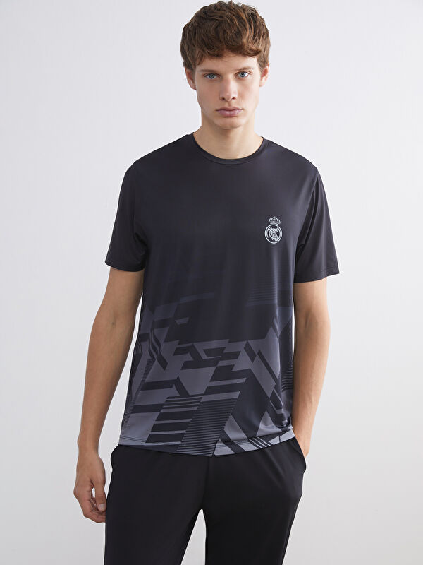 XSIDE ACTIVE Bisiklet Yaka Real Madrid Baskılı Erkek Taraftar Tişört