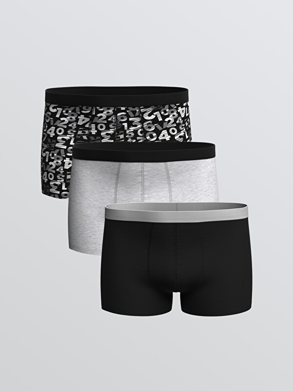 LC WAIKIKI Standart Kalıp Pamuklu Esnek Erkek Boxer 3'lü