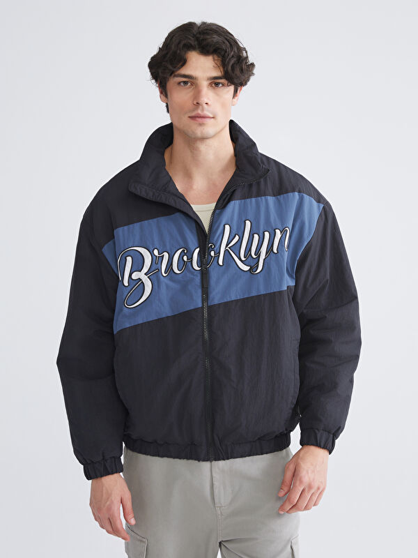 XSIDE Relaxed Fit Mock Neck Men's Jacket