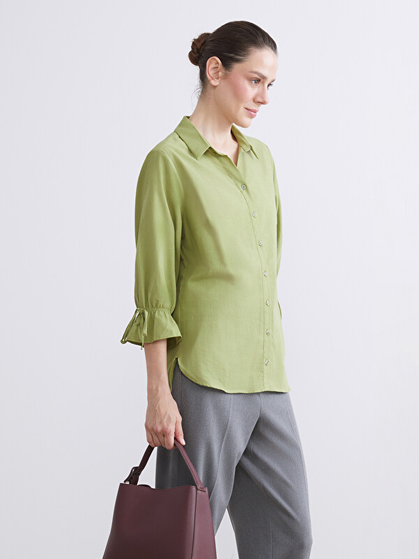 LCW Grace Regular Fit Fırfırlı Kadın Gömlek