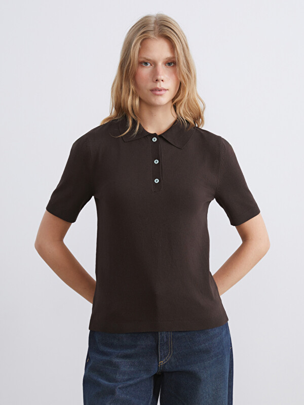 LCW Vision Polo Yaka Kadın Triko Kazak